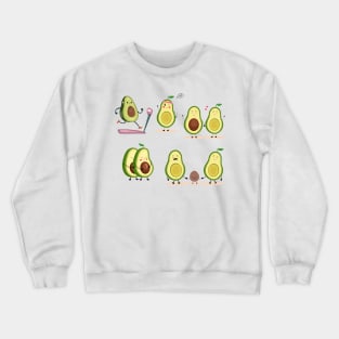 Avocado love story, cartoon avocado, avocardio Crewneck Sweatshirt
